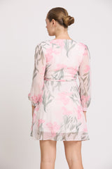 Leag Front Tie Short Dress