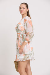 Leag Front Tie Short Dress