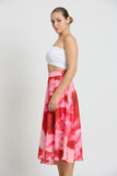 Marbled Motion Midi Skirt