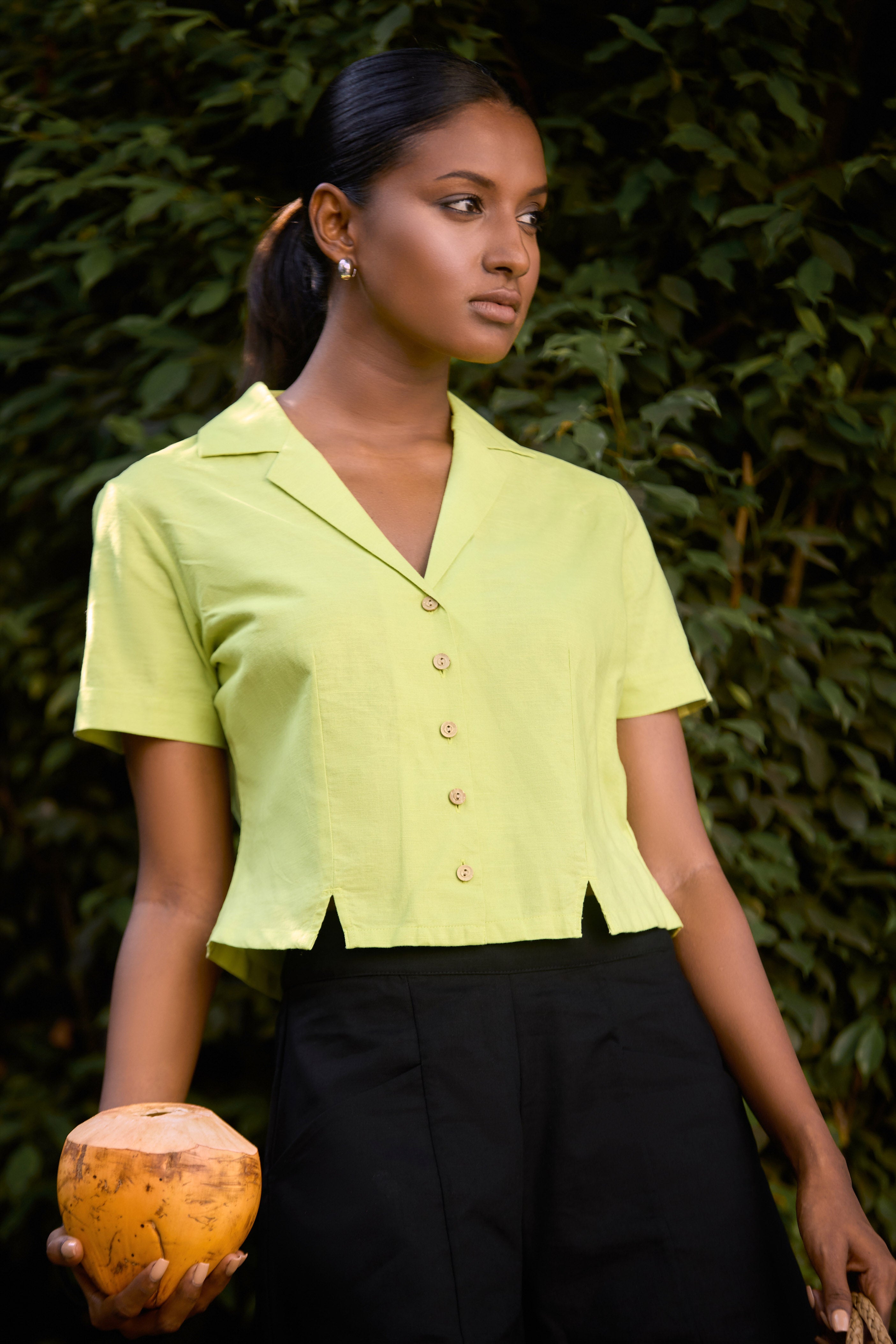 Bloom Veil Linen Top