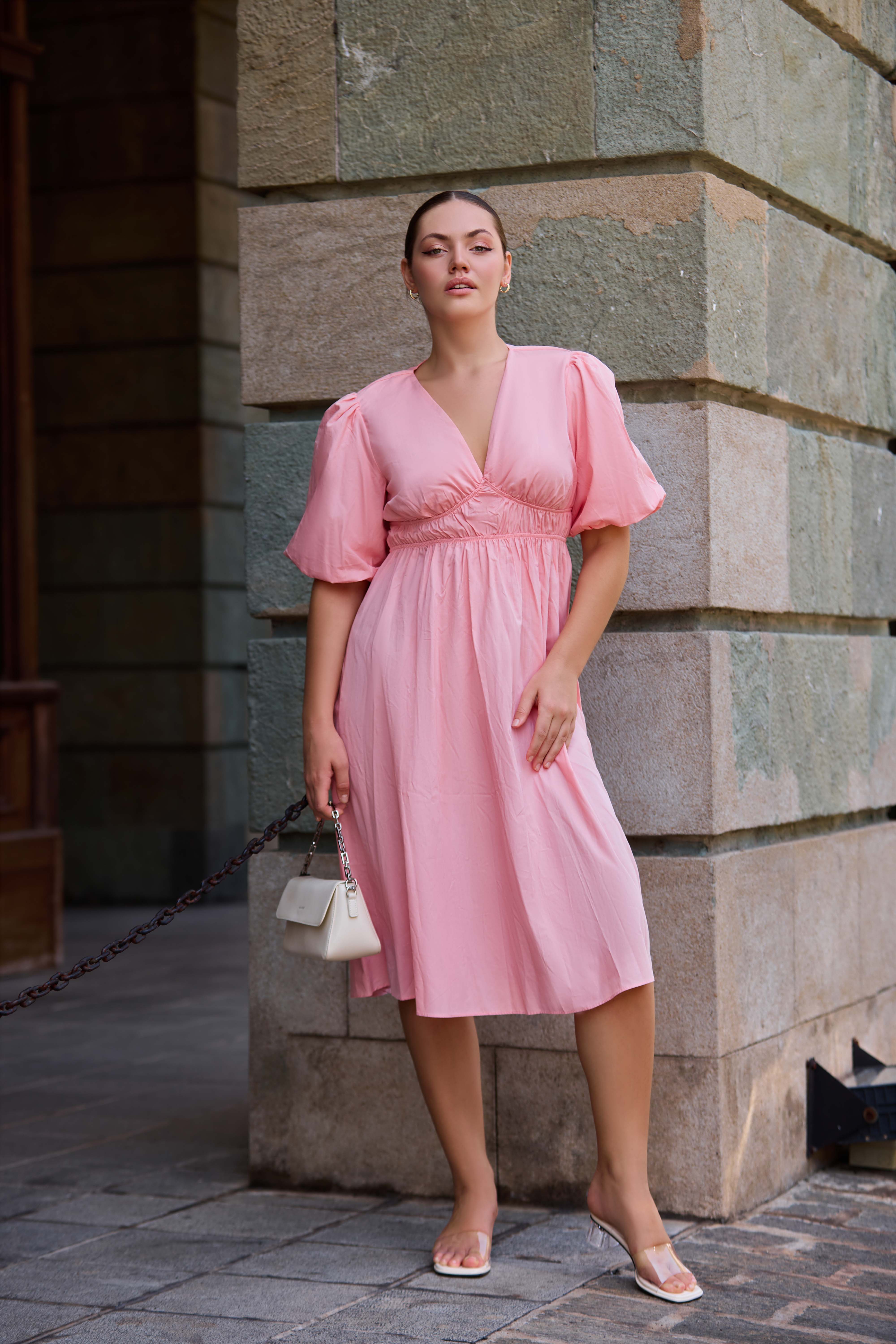 The Gossamer Puff-Sleeve Midi