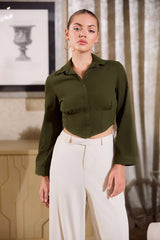 Astrid Corset Detail Long Sleeve Top