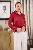 Radiant Wine Button-down
