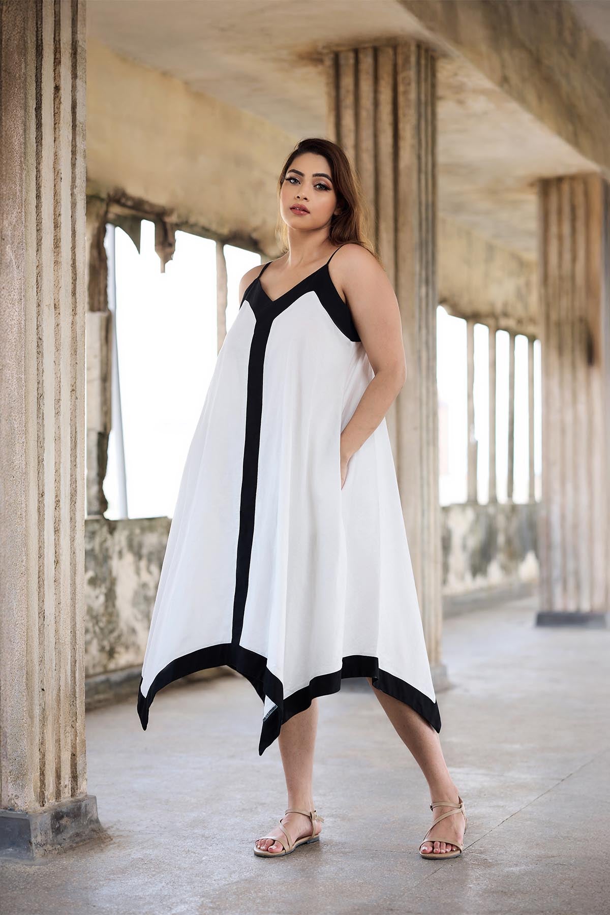 Talia Loom Linen Dress