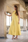Seina Drape Linen Dress