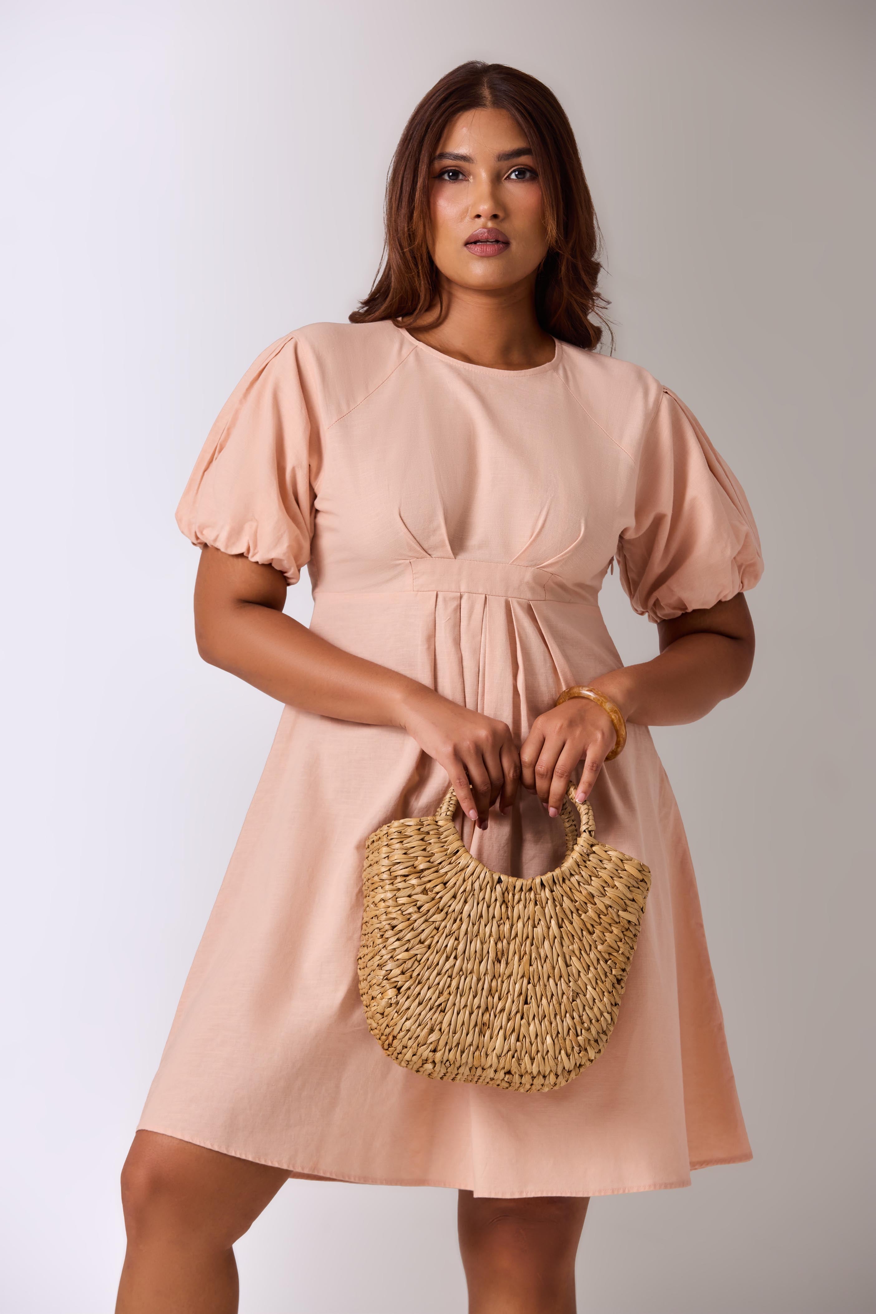 Soft Roselle Linen Dress