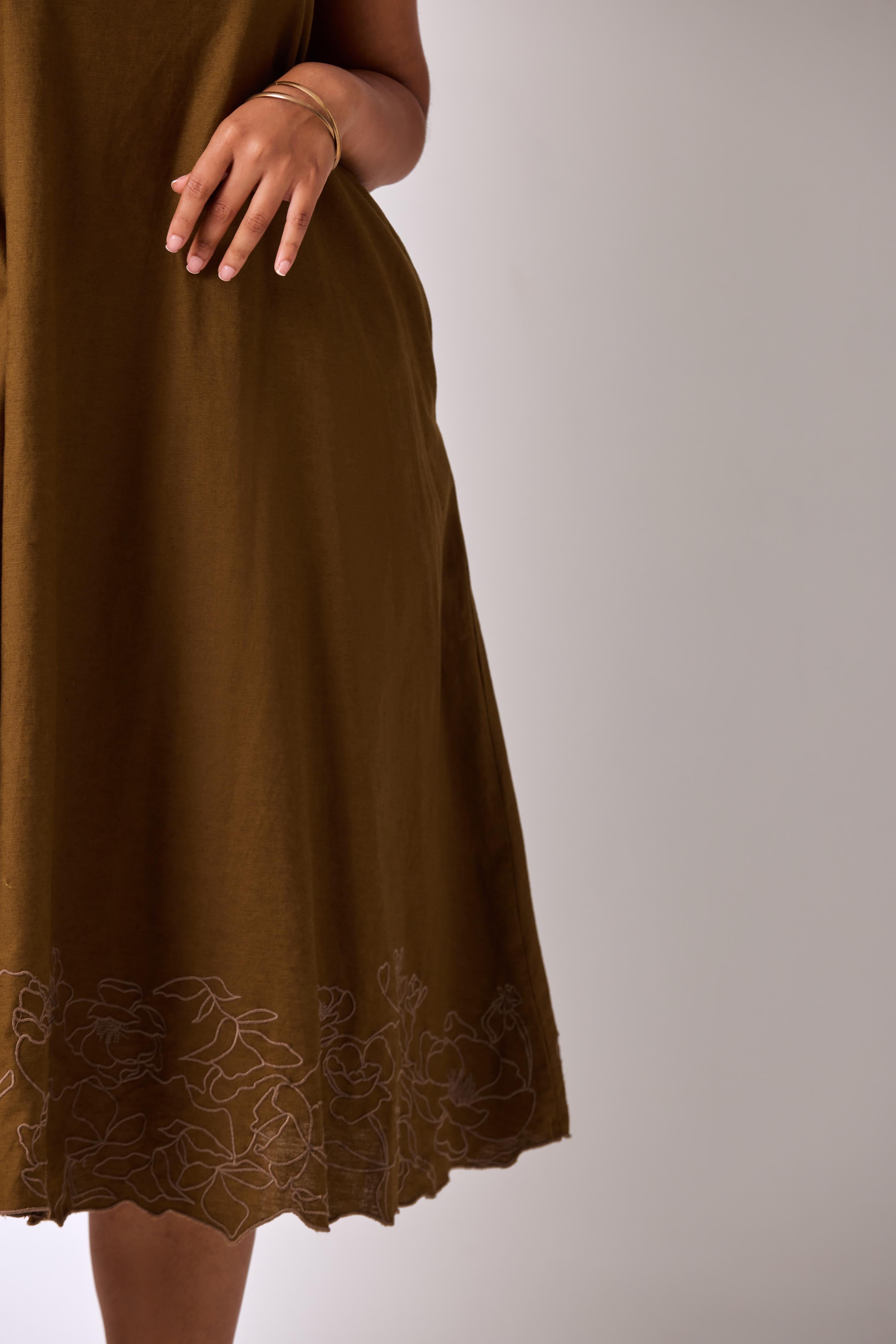 Mira Flor Linen Dress