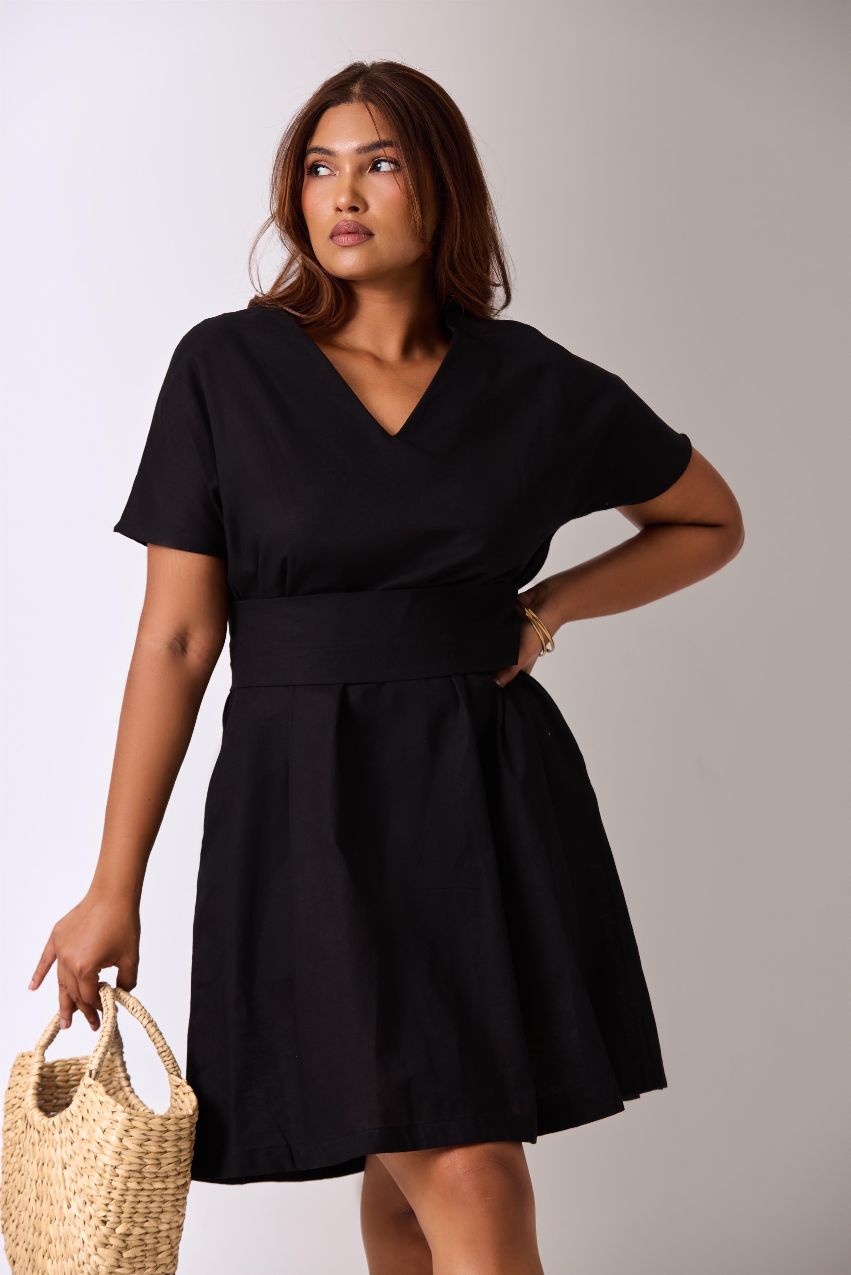 Luna Fleur Linen Dress