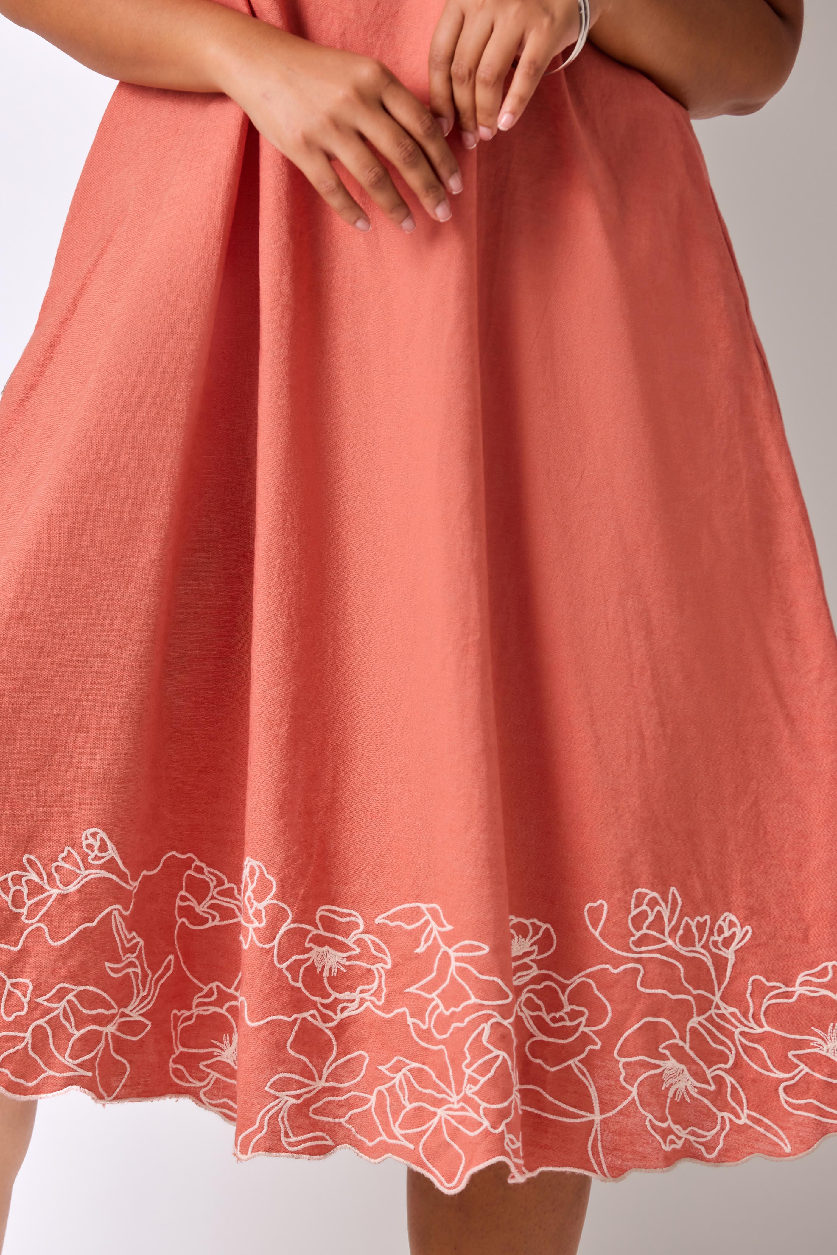 Mira Flor Linen Dress