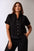 Silken Bloom Linen Top