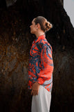 Sunlit Palm Oversized Top