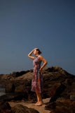 Golden Dunes Midi Dress