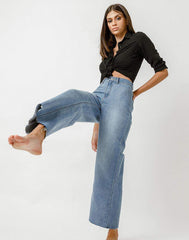 HIGH RISE WIDE LEG JEAN