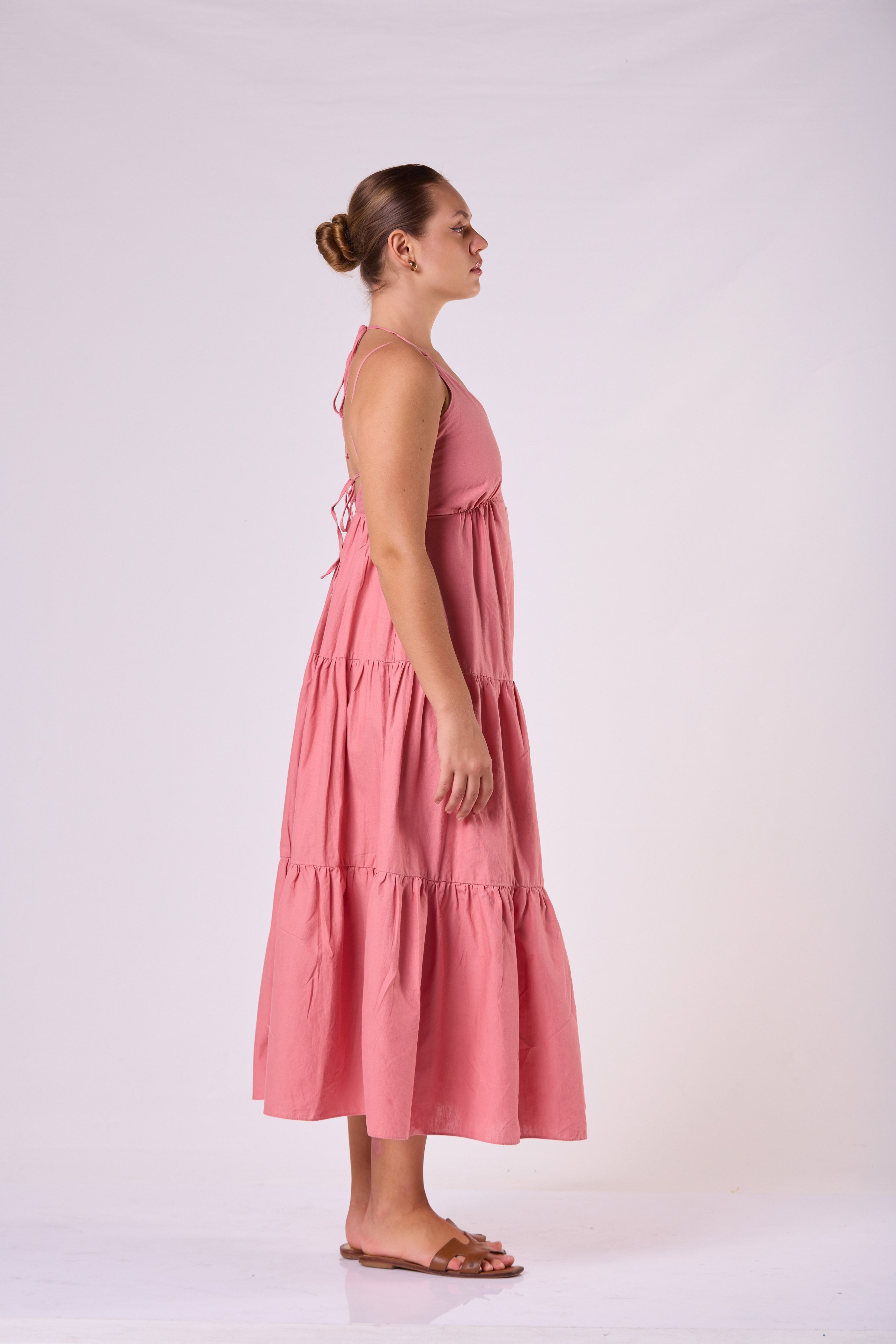 Blush Haven Linen Dress