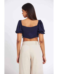 Ella Front Tie Crop Top