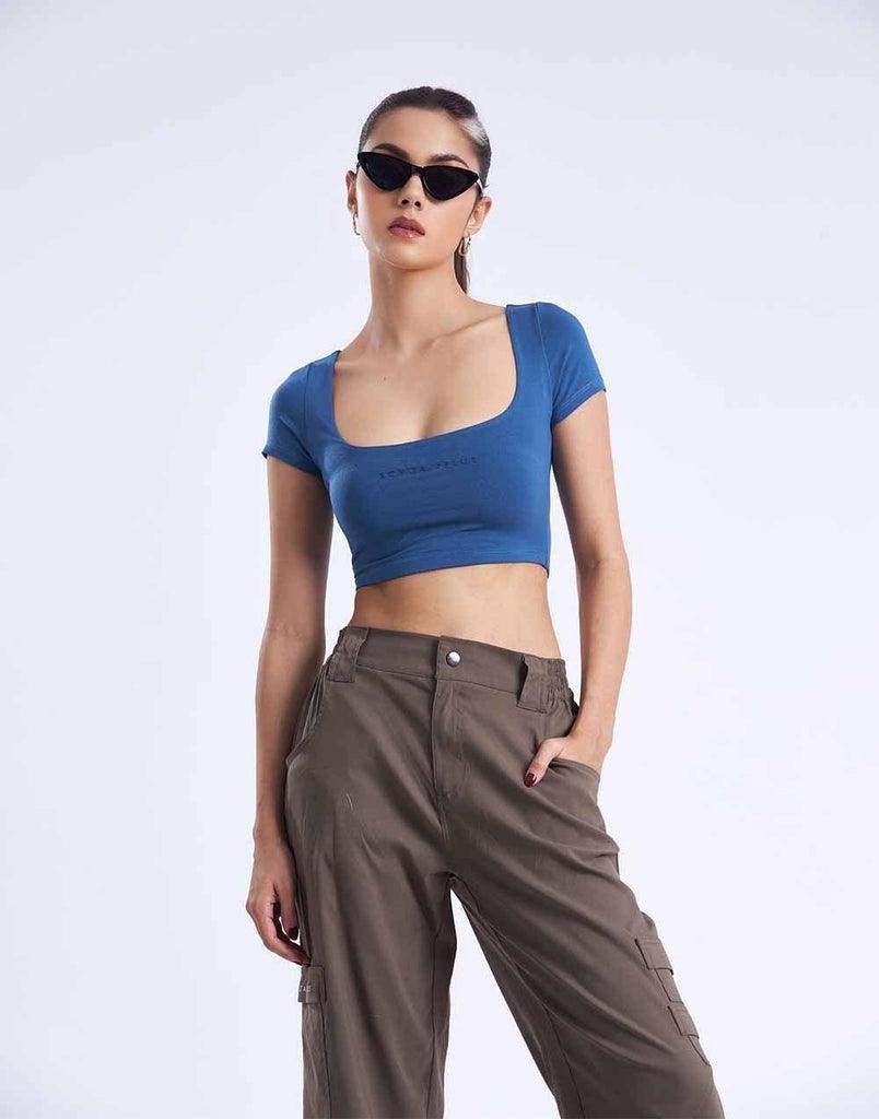 Audrey Scoop Neck Crop Top