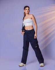 High Waist Cargo Jean