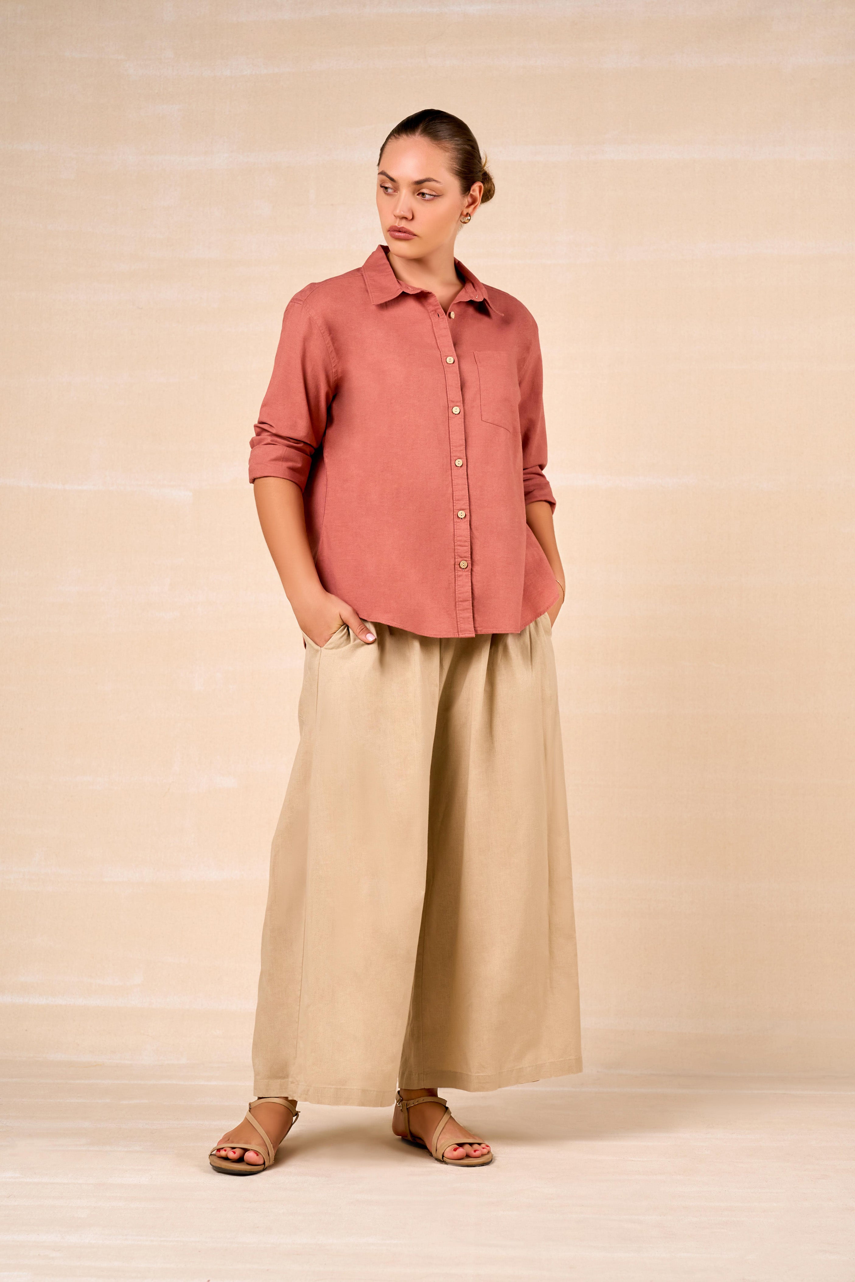 Lunara Loose Fitted Linen Shirt