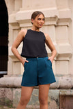 Azalia Loom Linen Top