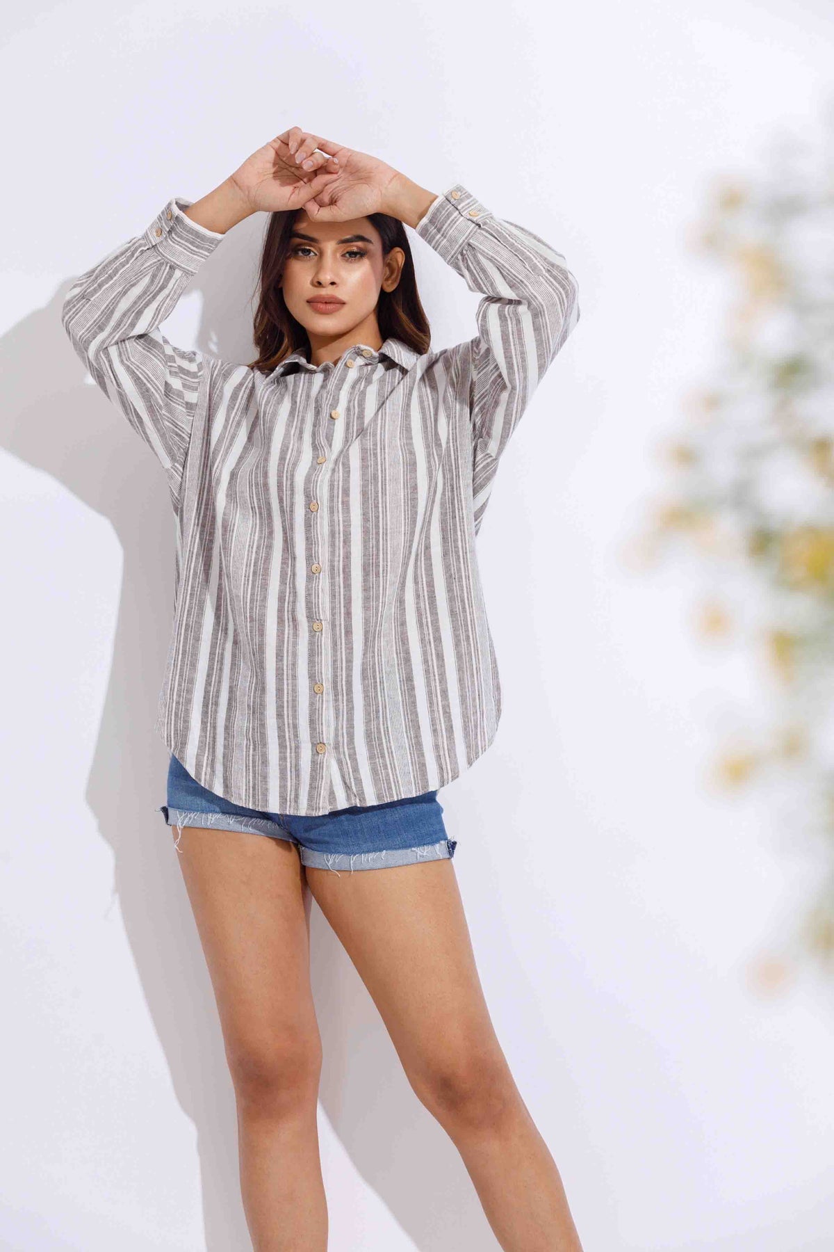 Chilling Day Oversized Linen Shirt