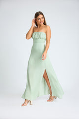 Slit & Sway Strapless Maxi