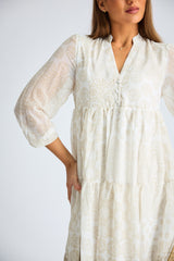 Nora Frill Midi Dress