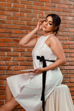 Serene Drape Linen Dress
