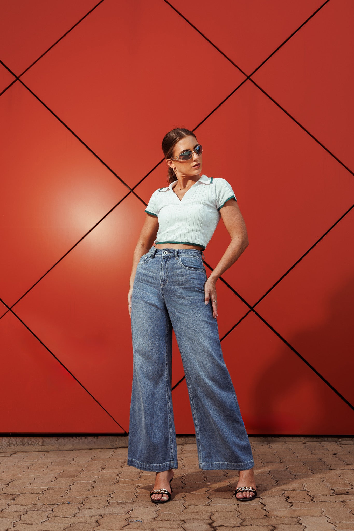 High-Rise Vintage wide Jeans