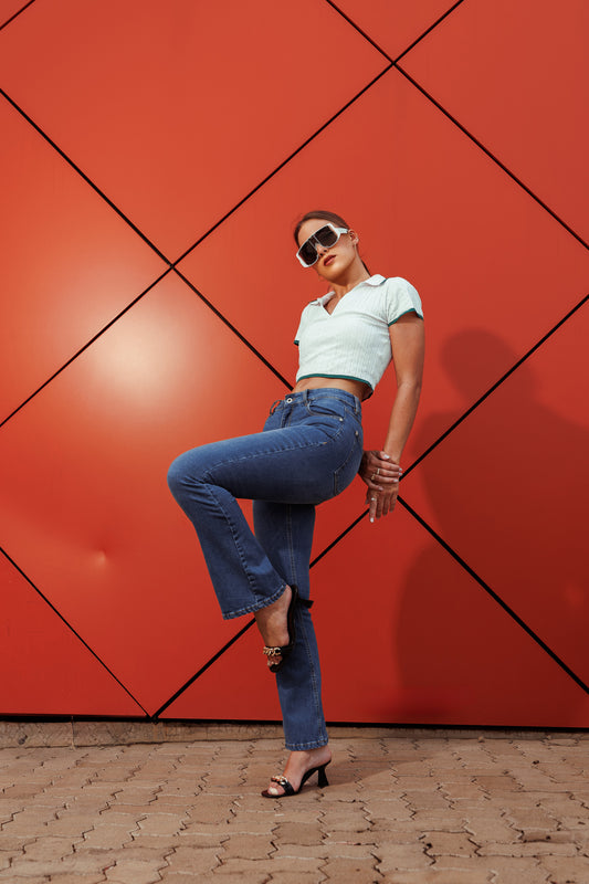 Retro Rise Flare Jeans