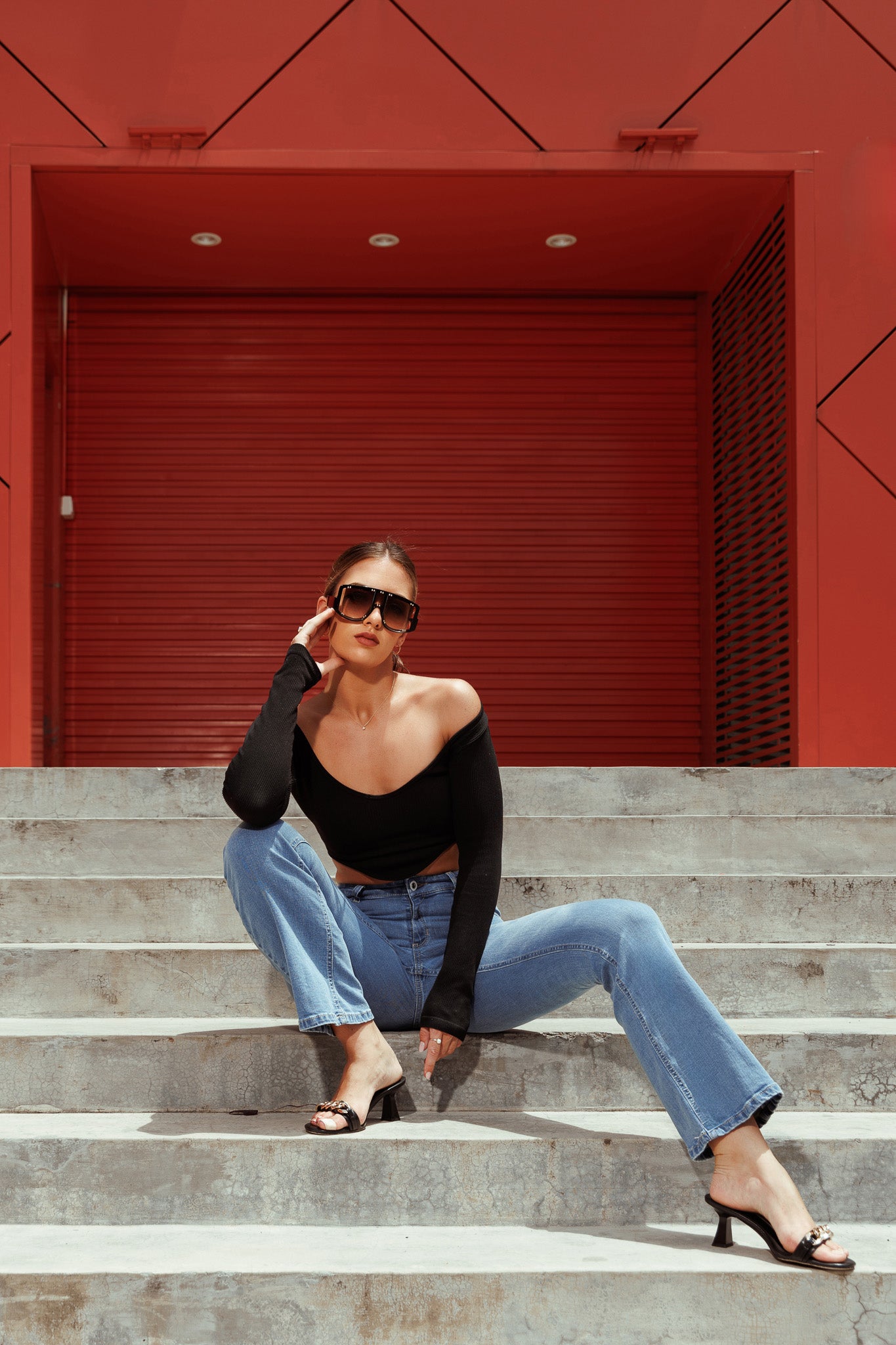 Retro Rise Flare Jeans