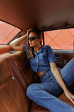 Urban Edge Cropped Denim Shirt