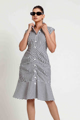 Emma Stripe Button Down Dress