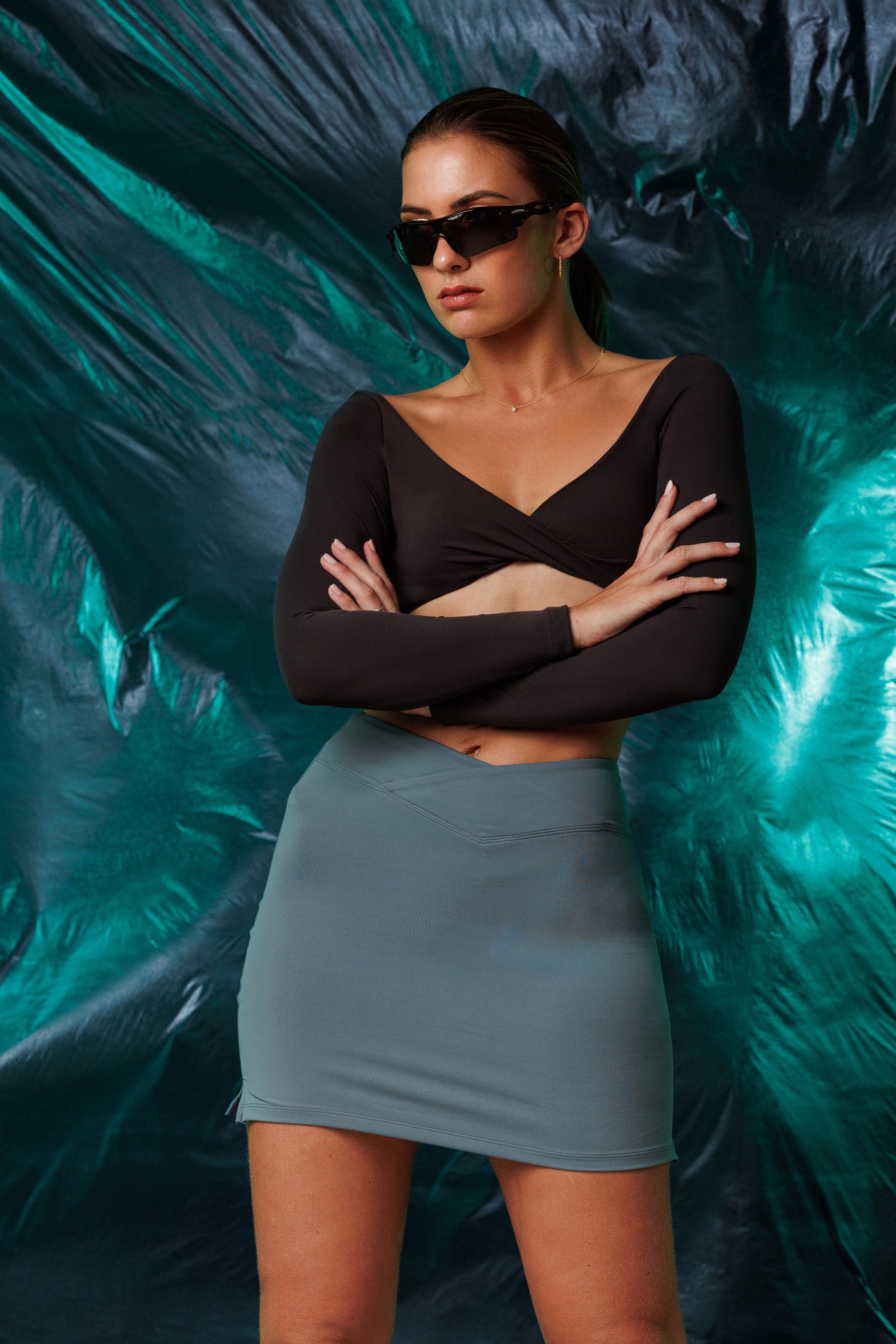 Crossover Mini Skirt