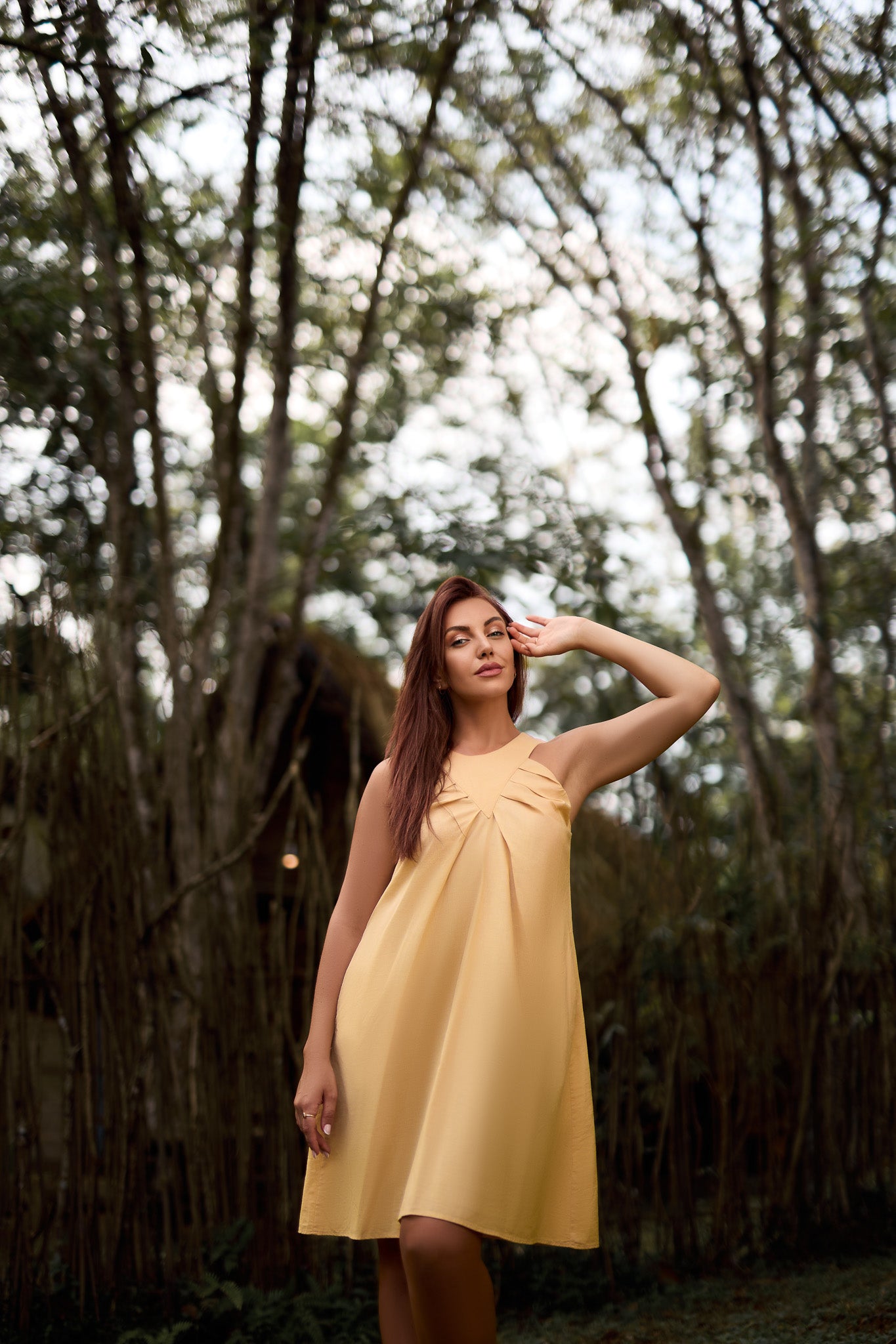 Blush Fern Linen Dress
