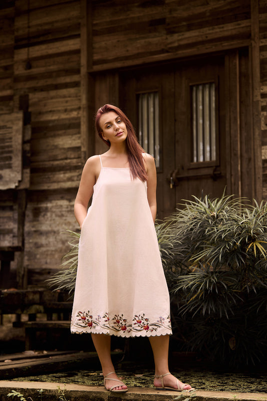 Mira Flor Linen Dress