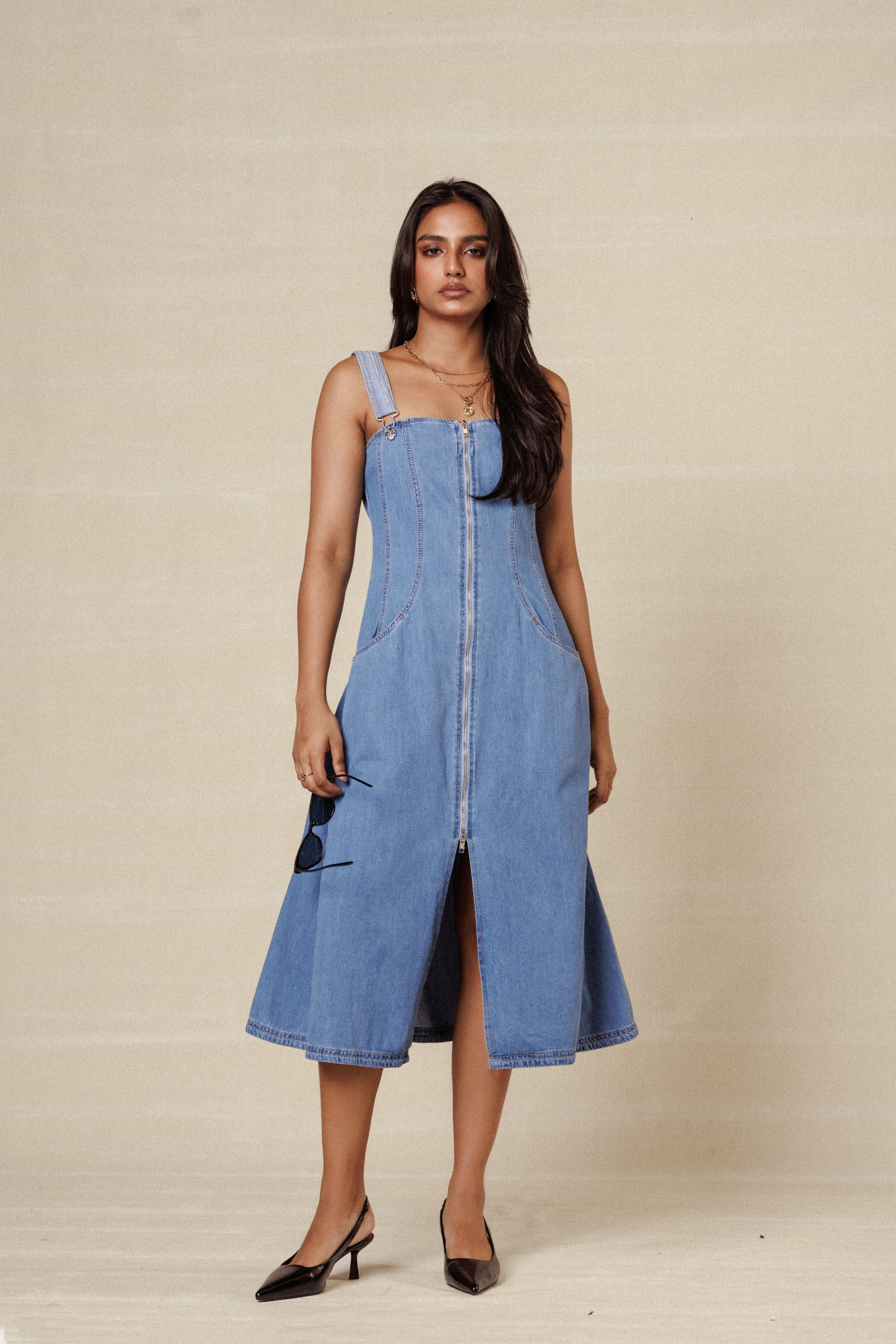 Drift Denim Midi Dress