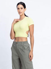 Sun breeze Crop Top with back cutout detail