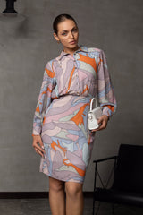 Vibrant Vista Long Sleeve Dress