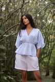 Aurelia Bloom Linen Top