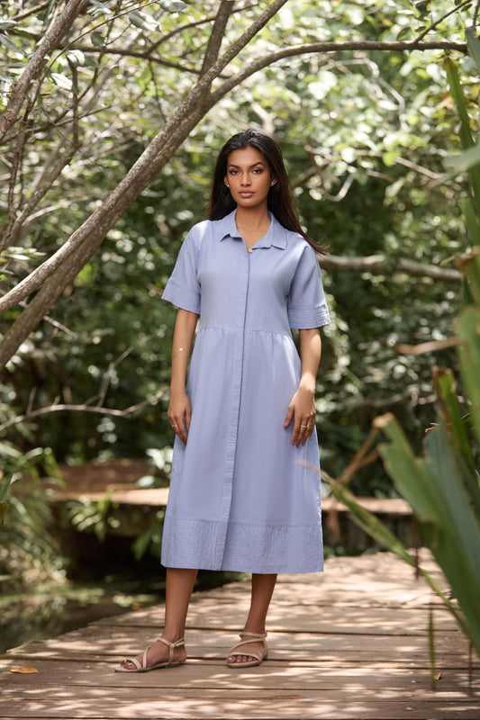Zaya Petal Linen Dress