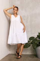 Ethereal Drift Linen Dress