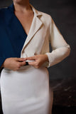 Color Block Two Way WW Crop Blazer