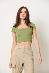 Squared Off Rib Tee