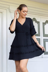 Kaya Frill Short Dress (In Store by 6th December)