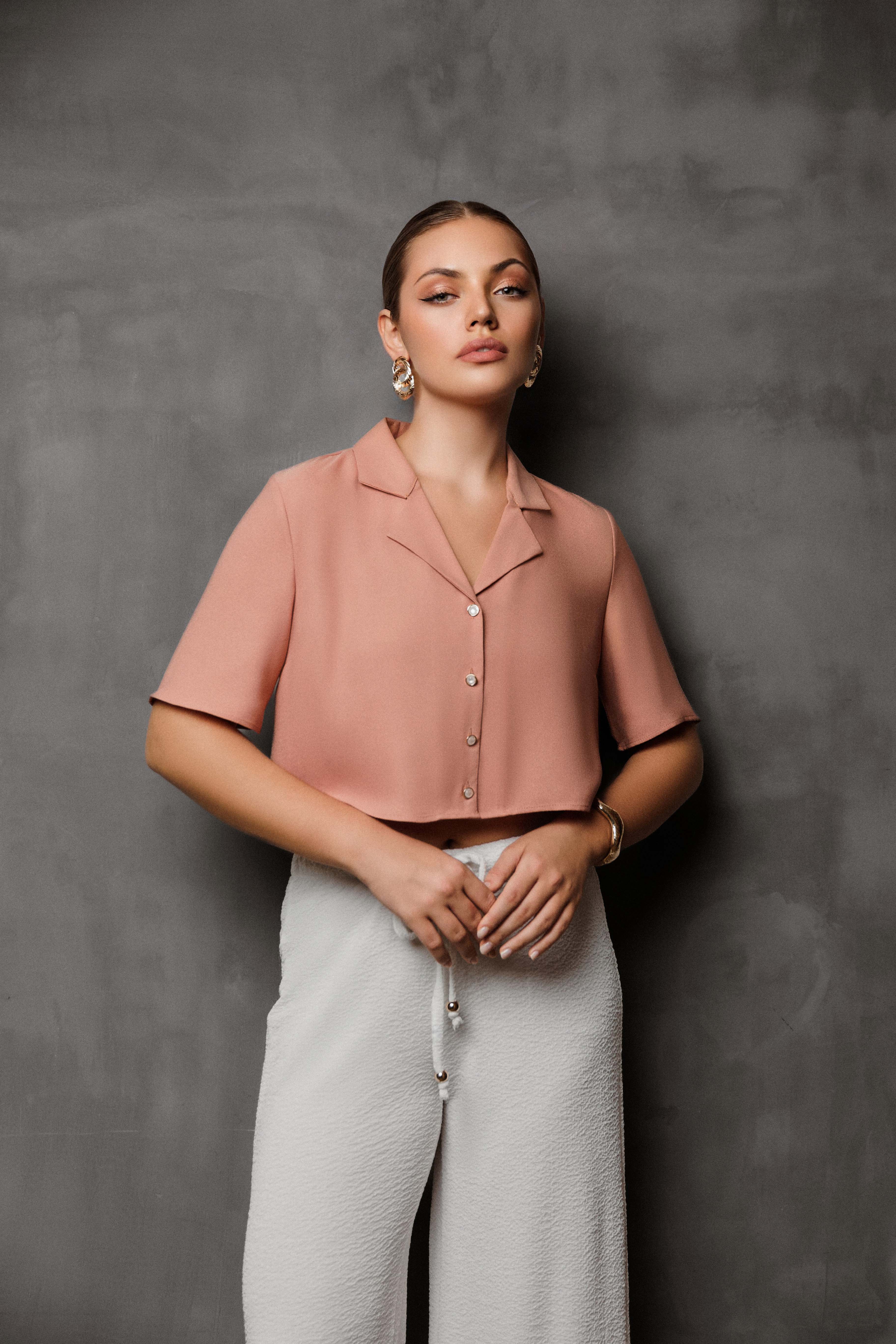 Opulence Buttoned Crop