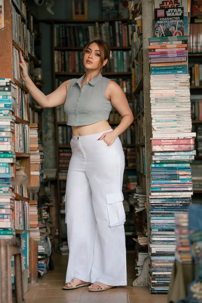 Nola Moss Linen Top-