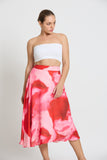 Marbled Motion Midi Skirt