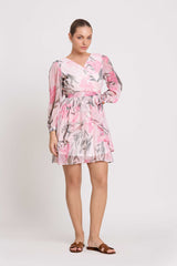 Leag Front Tie Short Dress