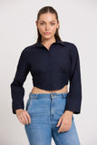 Astrid Corset Detail Long Sleeve Top