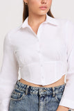 Astrid Corset Detail Long Sleeve Top